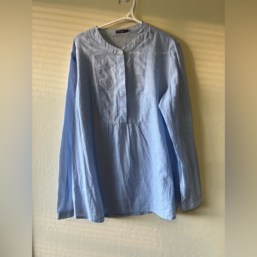 J‎ Mclaughlin 100% cotton Light Blue Women's Blouse